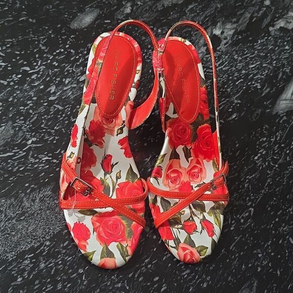 BRAND NEW MARC FISHER FLORA SLINGBACK HEELS SANDALS R3 - Picture 3 of 16